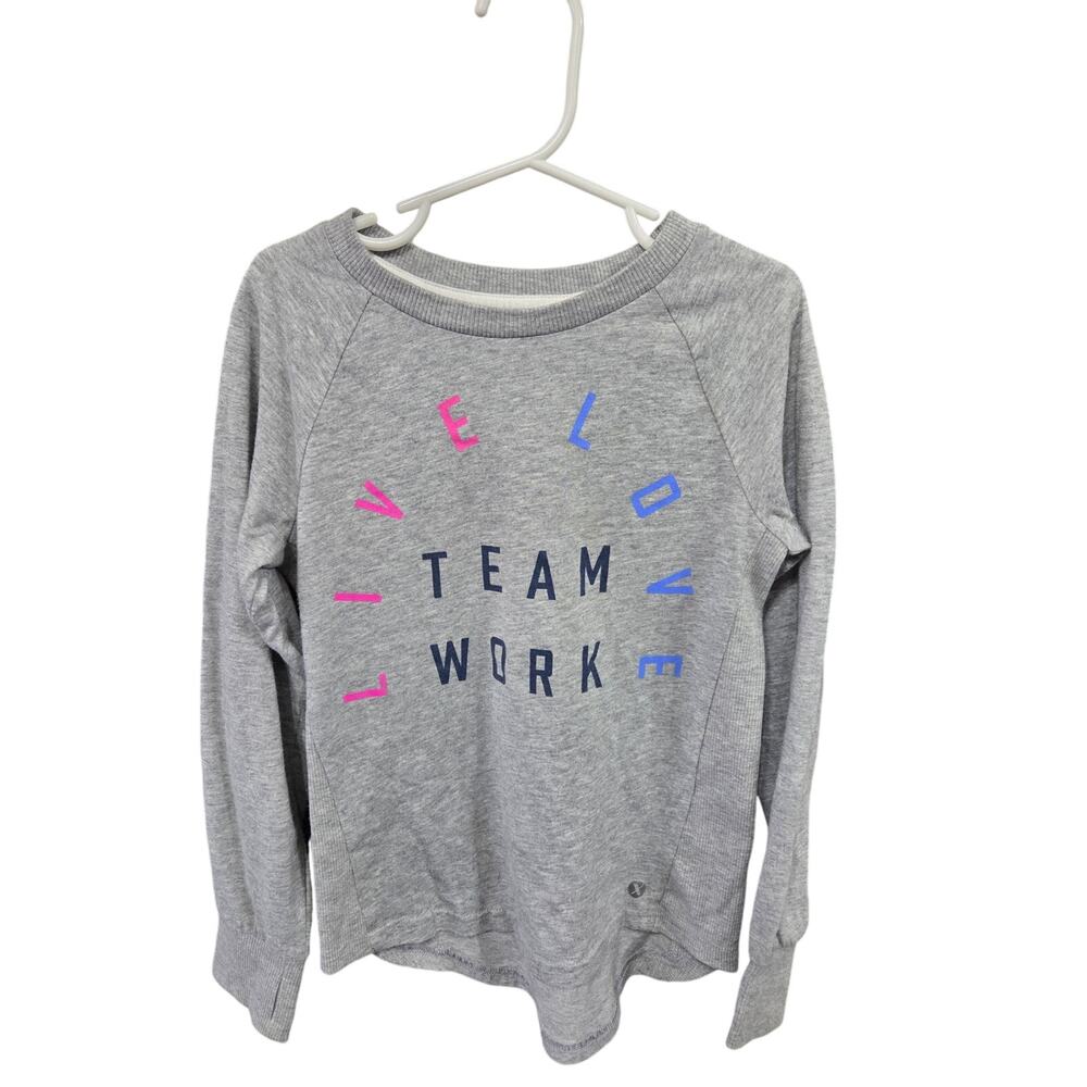 Gray "Live Love Teamwork" Long Sleeve - xersion - 6/6X